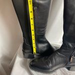 Anne Klein Aksable Black Leather Knee Boots Size 8M Zipper Repair Neede Photo 12