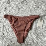 Good American New  Ribbed Better bikini top in desertrose001 size Medium Photo 2