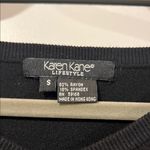 Karen Kane ‎ Black Embellished 3/4 Sleeve Blouse Photo 2