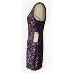 Oleg Cassini Black Tie VINTAGE Sequin SILK Cocktail Tank Dress Size 8 NEW Photo 2