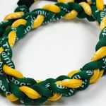 Titanium green, yellow gold 20” all sports necklace, unisex, school spirit Photo 3