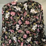 Catherine Malandrino Floral Long Sleeve Flouncy Flare Career Blouse Top Sz S Photo 4