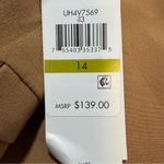 DKNY women's sleeveless notched lapel blazer vest in tan camel longline 14 NWT Photo 7