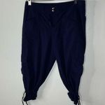Athleta  Navy Side Cinch Capra Pants Size 4 Photo 0