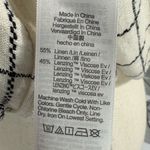 Madewell  Windowpane Linen Blend Crop Resort Shirt Sz XL Antique Cream Photo 3