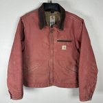 Carhartt  Vintage Rose Pink Detroit Jacket WJ097 VRS Fleece Lined Womens Medium Photo 0