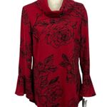 Coco Bianco  Floral Mock-Neck Top Size L Photo 3