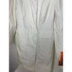 Magaschoni  Collection Womens Size 10 White Jacket Long Coat Patch Pockets Photo 2