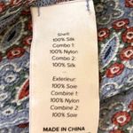 Cinq A Sept Multicolor 100% Silk Satin Floral Mesh Long Sleeve Blouse Top Size S Photo 4