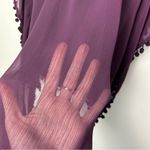 Bleu Rod Beattie Bleu by Rod Beattie Pom Pom Cover Up Kaftan Purple Photo 5