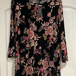 Lane Bryant  size 14/16 new with tags‎ black floral top Photo 0