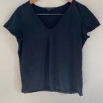 All Saints V Neck Raw Hem Top Photo 0