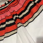 Anthropologie Anthro We Love Vera Licorice Lanes Red Rouge Motif A-Line Striped Skirt Size 10 Photo 1