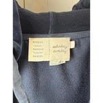 Saturday Sunday by Anthropologie Navy Velvet Faux Wrap Hoodie Photo 4