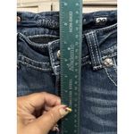 Miss Me Bootcut Jeans Zip Low Rise Embroidery/Gems Logo Size 29 Boho/Western Photo 2