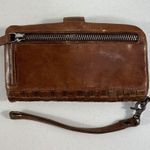 Valenca Holland Brown Woven Distressed Leather Wallet Credit Card ID Holder Photo 3