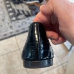 Veronica Beard EUC  Black Leather Croc Flats 5.5 🥰 Photo 4