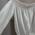 H&M Divided Off the Shoulder White Long Sleeve Top Photo 2