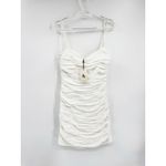 Cinq A Sept Vance Dress in White Mini Dress Ruched Bride 8 Photo 1