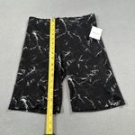 Forever 21 NWT Biker Shorts M Womens Black and White Lightning Tie Dye Mesh Photo 4