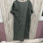 Erika Vintage Linen Lagenlook Shift Maxi Dress Embroidered Boho Garden Artsy XL Photo 3