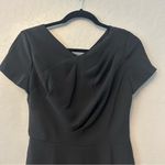 Brooks Brothers black short sleeve draped v-neck faux wrap dress size 2 Photo 1
