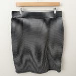Toad & Co . | Transita Skirt Black Gray Stripe Striped Pencil Stretch | Medium Photo 3