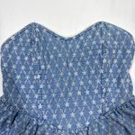 River Island NWT Denim Broderie Corset Top Photo 2