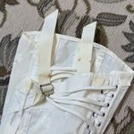Camp Vintage Girdle Corset Lace Up Brace Boning USA S Small M Medium L Large 35 White Photo 10