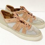 Frye  Size 7M Webster Overlay Women's Sneakers Beige Comfort Lace Up Shoes Photo 2