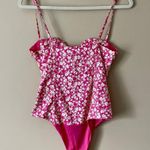 ZARA  | Pink Floral Corset Bodysuit Sz S Photo 5