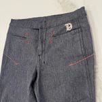 Diesel Y2K Vintage  Denim Flare Pants Side AnkleSlits Womens 28 Gray/Pink Accents Photo 2