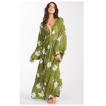 Billabong Night Bloom Floral Long Sleeve Maxi Dress Size XS Photo 3