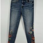 Driftwood BOHO Free people Classic Fit Floral Embroidery Jackie Jeans Size 25•28 Photo 7
