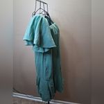 Versona NWOT  Teal Off-Shoulder Mini Dress Photo 6