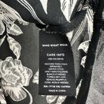 Who What Wear size XS sleeveless blouse black with white floral print tank top Photo 5