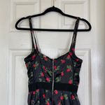 For Love and Lemons x Victoria Secret Love Song Bodycon Slip Dress Size XS Roses Black Photo 8
