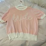 Queen Of Sparkles Pink Knit Bride Shirt Photo 0