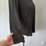 Veronica Beard Baseball Mason Charcoal Long Sleeve Tee Pimo Cotton Top Women's L Photo 4