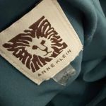 Anne Klein | Dark Teal Blue Green Flutter Sleeve Sheath Dress Lined | Size 12 Photo 6