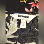 EXPRESS Yellow and Red Puff Sleeve Tie Front Blouse Photo 2