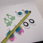 Dress Up Lot Of 4 Fun Women’s Costume Earrings Pierced Dangle Drop  Photo 11