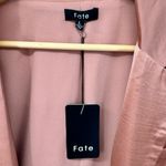 FATE 2pc Satin Cropped Wrap Blazer & Wide Leg Pant Set Brown Medium Large NWT Photo 8