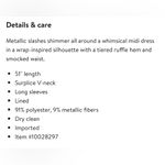 Lilly Pulitzer  Christiana midi dress coconut viscose metallic clip size 12 Photo 5