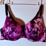 Torrid Curve 360 Back Smoothing Push-Up Plunge Bra 46C Tie Dye Pink Purple Photo 0