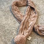 Francesca's New Francesca’s knit scarf, cable design, knit twin pom pom, new with tag Photo 3
