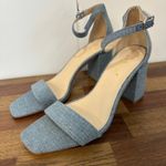 J. McLaughlin  Womens Esme Heels 8 Blue Chambray Denim Pump Sandal Event Photo 1
