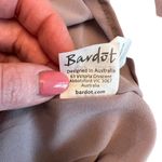 Bardot - Stilla Drape Dress Asymmetrical Long Sleeve Dove Sz 4 Photo 9