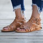 Bed Stu EUC  Leather Claire Caged Sandals Tan Size 8 Photo 1