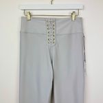 We Wore What  Lace Up Leggings Gray High Waisted Ankle Revolve Athleisure Large NWT Photo 6